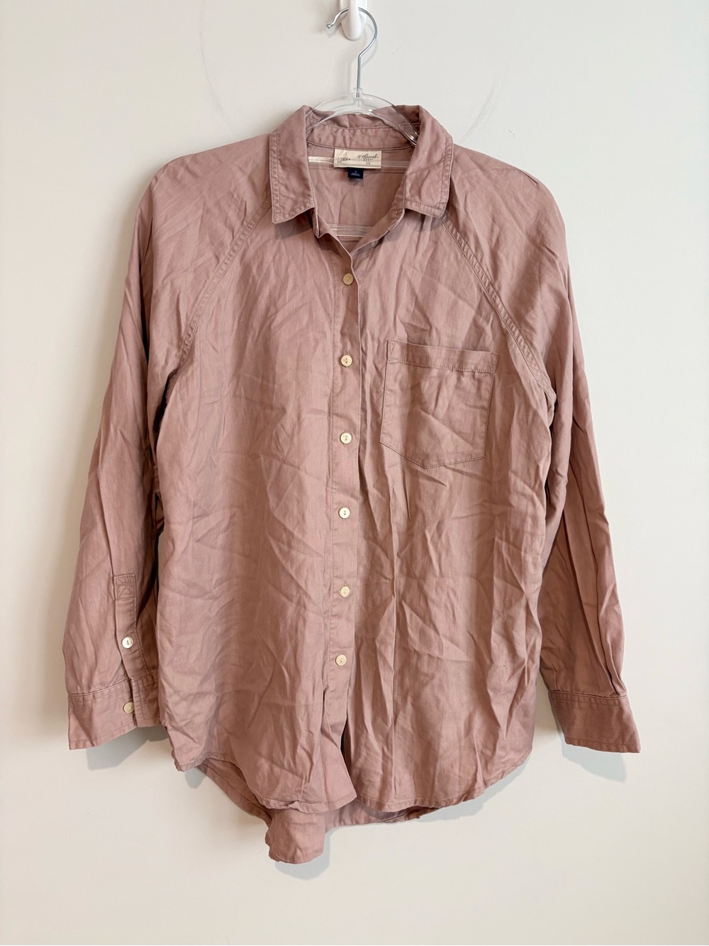 Universal Thread button front blouse dusty rose size small